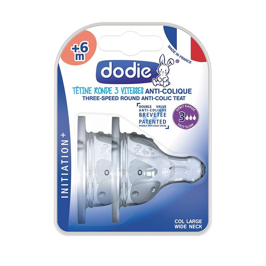 Set de 2 tétines en silicone 3 vitesses - Initiation + 