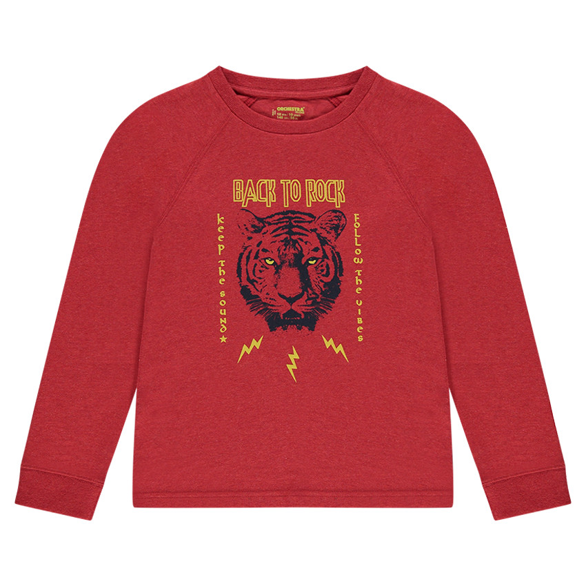 Junior - Tee-shirt manches longues en jersey print tigre 