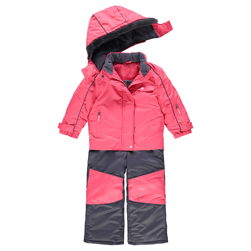 Combinaison de ski imperméable bicolore doublée micropolaire 