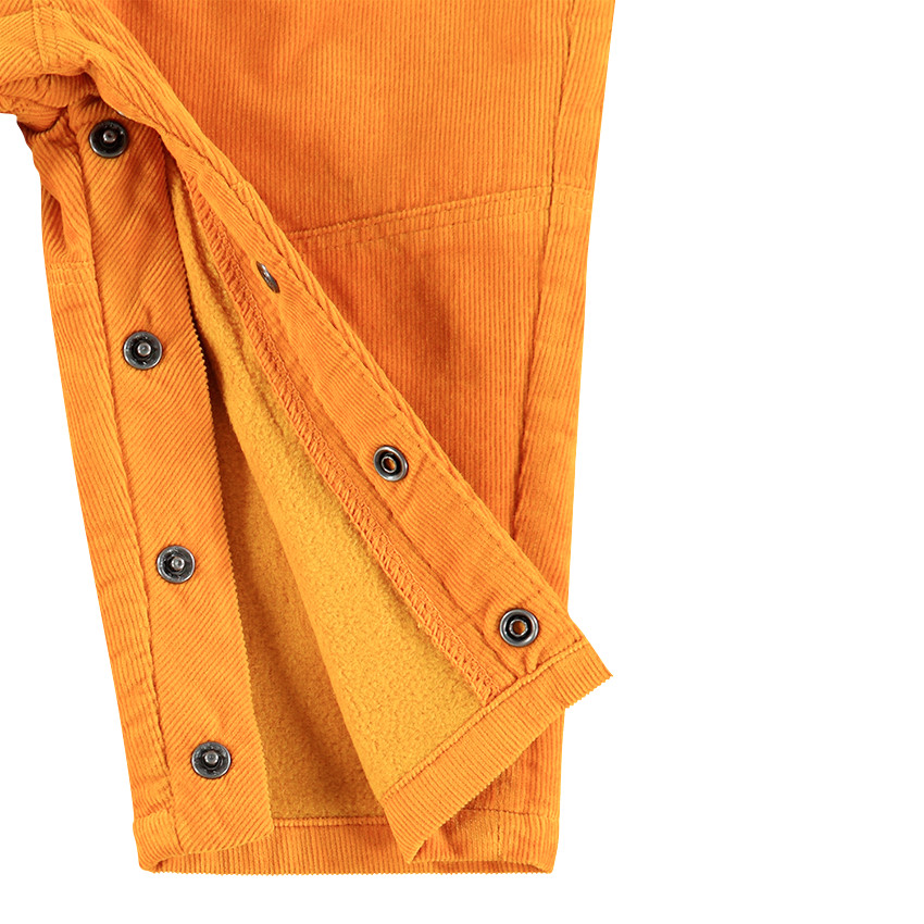 Ensemble avec chemise à carreaux en flanelle et salopette doublée micropolaire 