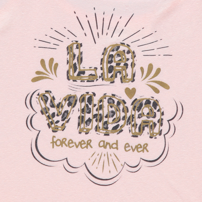 Débardeur à fines bretelles et message printé effet léopard 