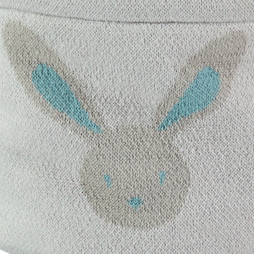 Panier derangement tricoté en coton motif lapin 
