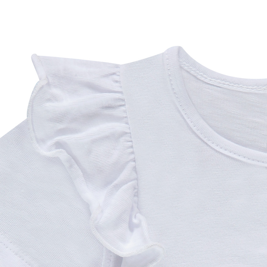 Tee-shirt manches courtes en jersey avec volants 