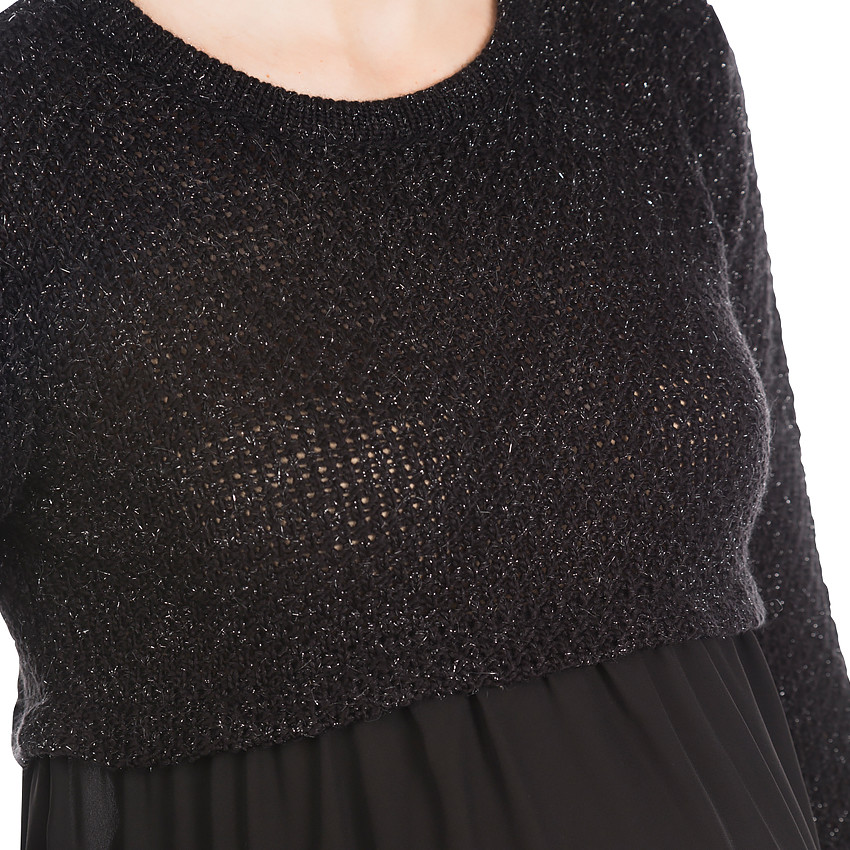 Pull de grossesse bi-matière  