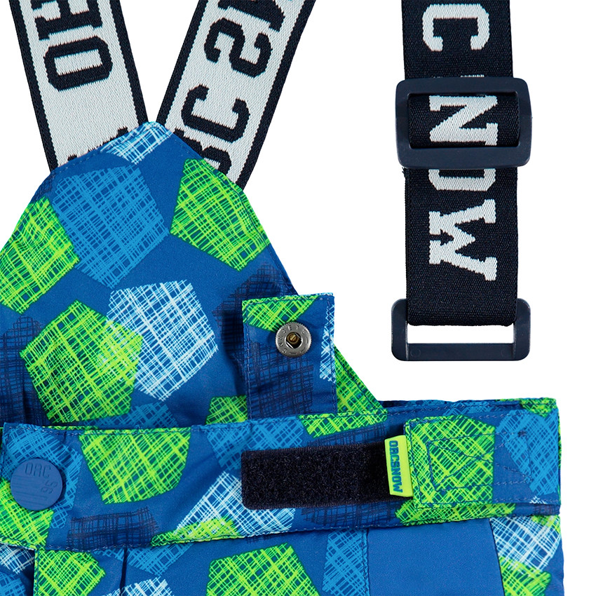 Pantalon de ski avec imprimé graphique all-over et bretelles amovibles 