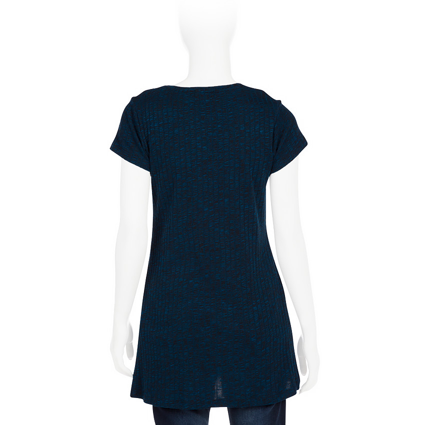 Tunique de grossesse manches courtes côtelée 