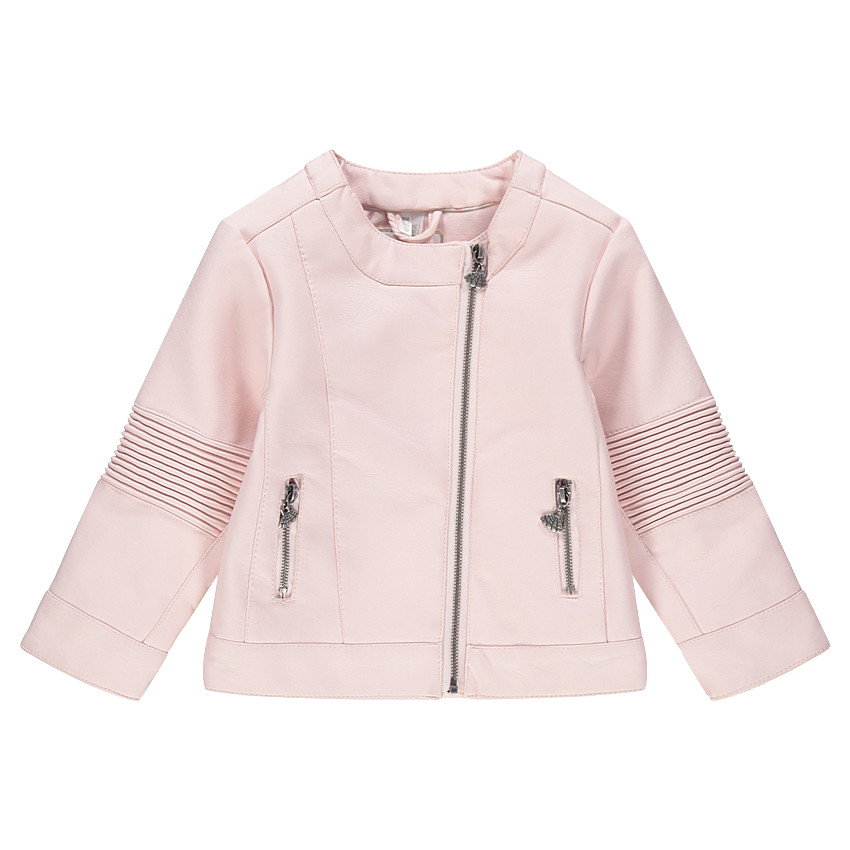 Veste effet cuir avec poches zippées 
