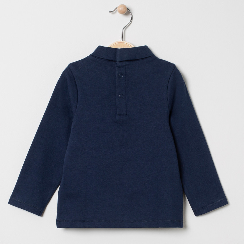 Sous-pull col roulé à inscription en bouclette  