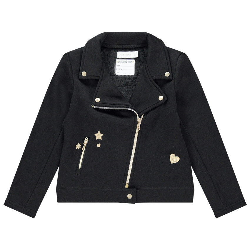 Perfecto en molleton doublé sherpa à motifs brodés 