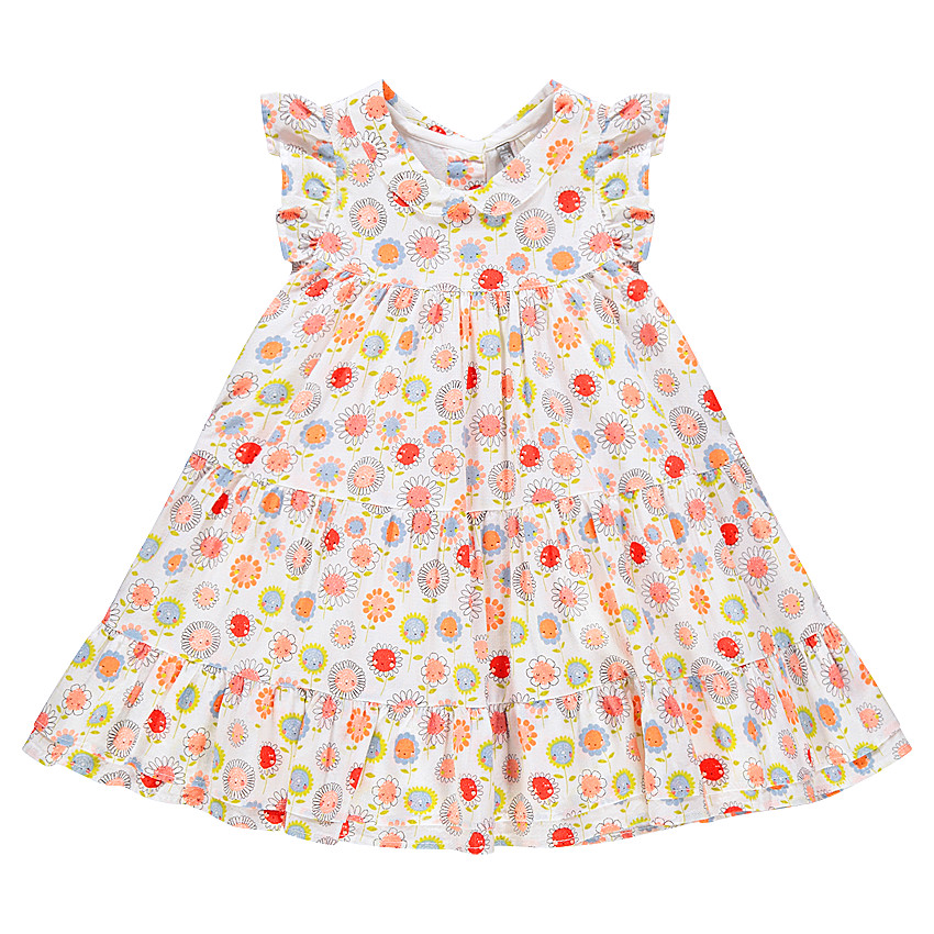 Robe à volants imprimée fleurs 