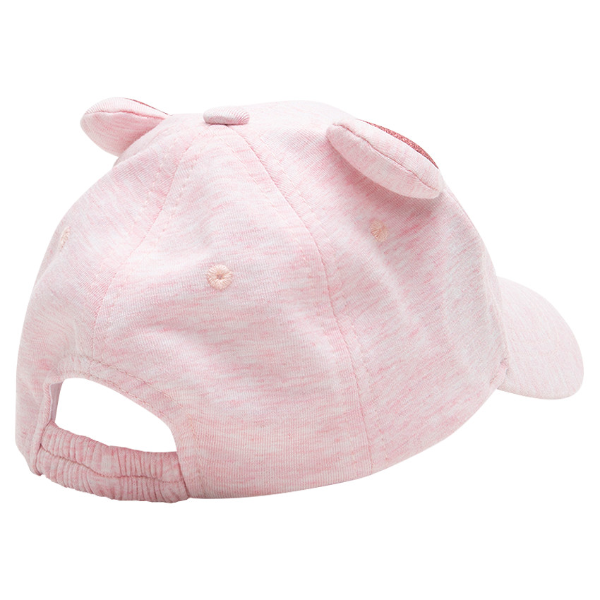 Casquette souris en jersey avec sequins et oreilles en relief 
