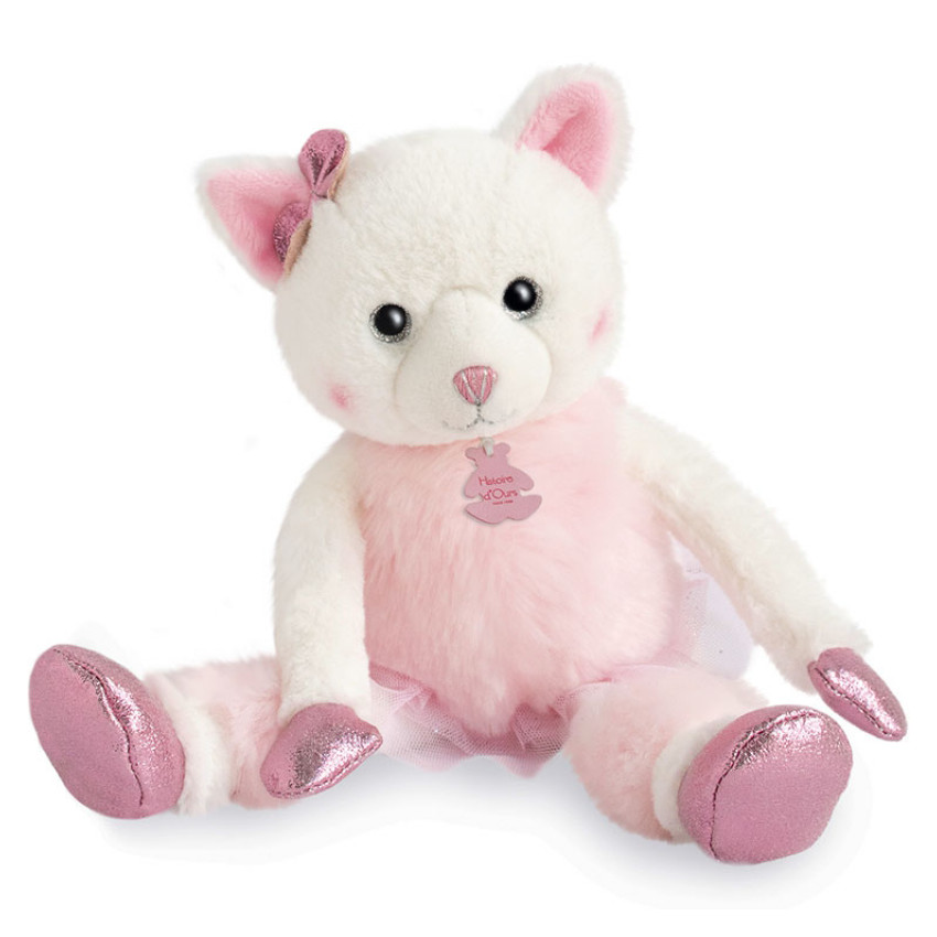 Peluche Misty le chat 25cm - Rose 