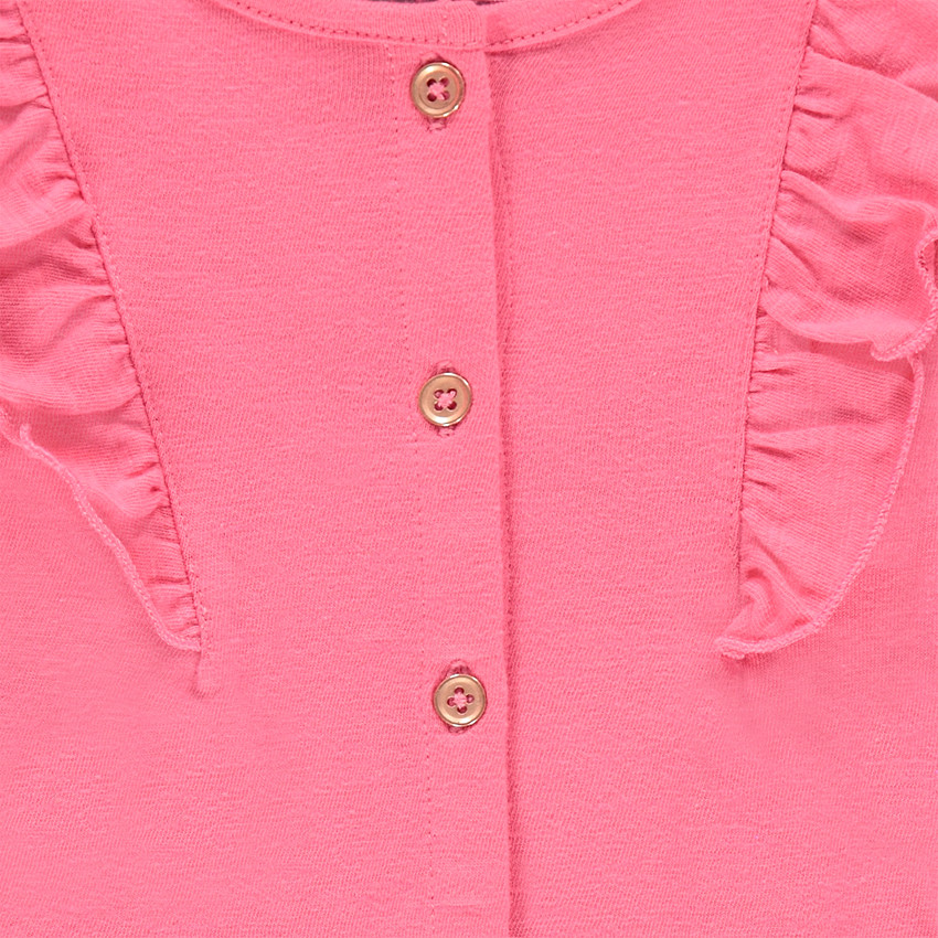 Gilet molleton uni à volants 