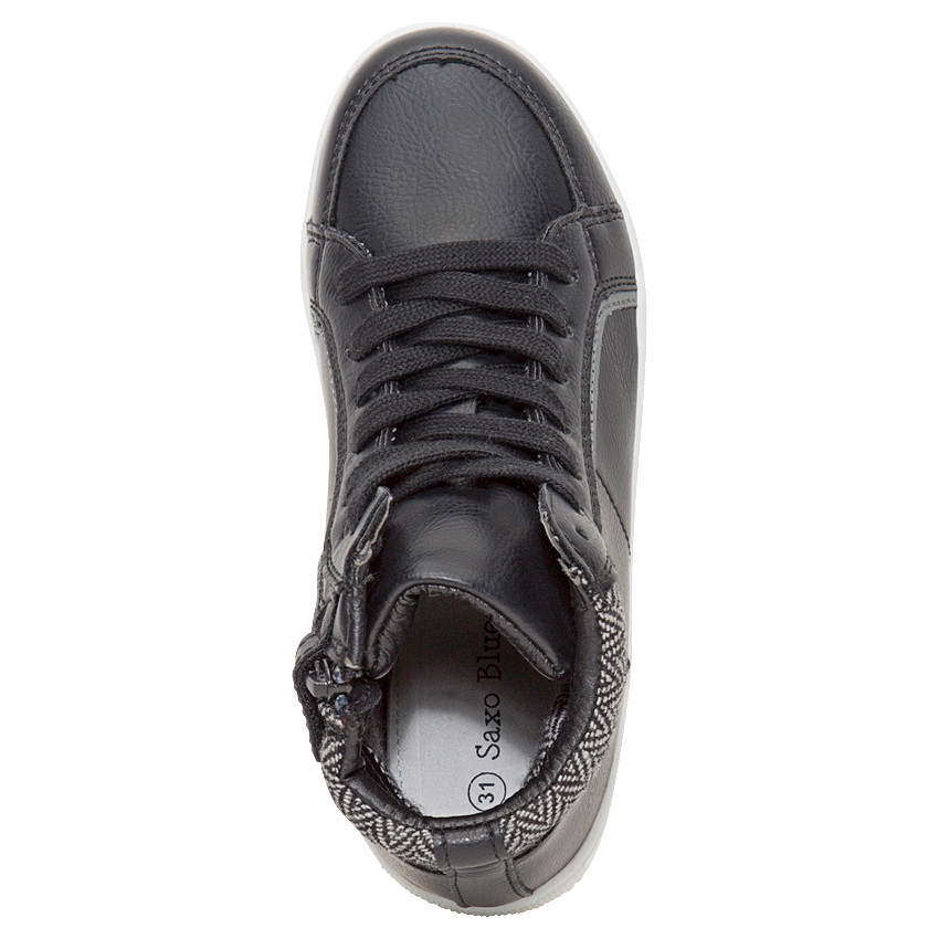 Baskets montantes à lacets avec col à chevrons du 28 au 35 