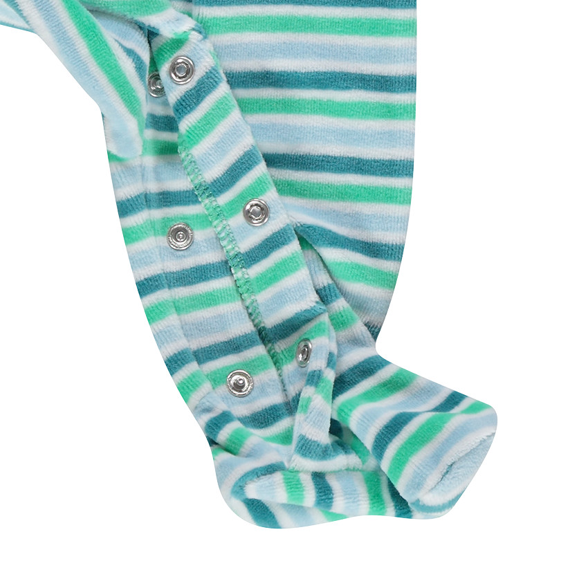 Lot de 2 dors-bien en velours rayé/uni avec print 