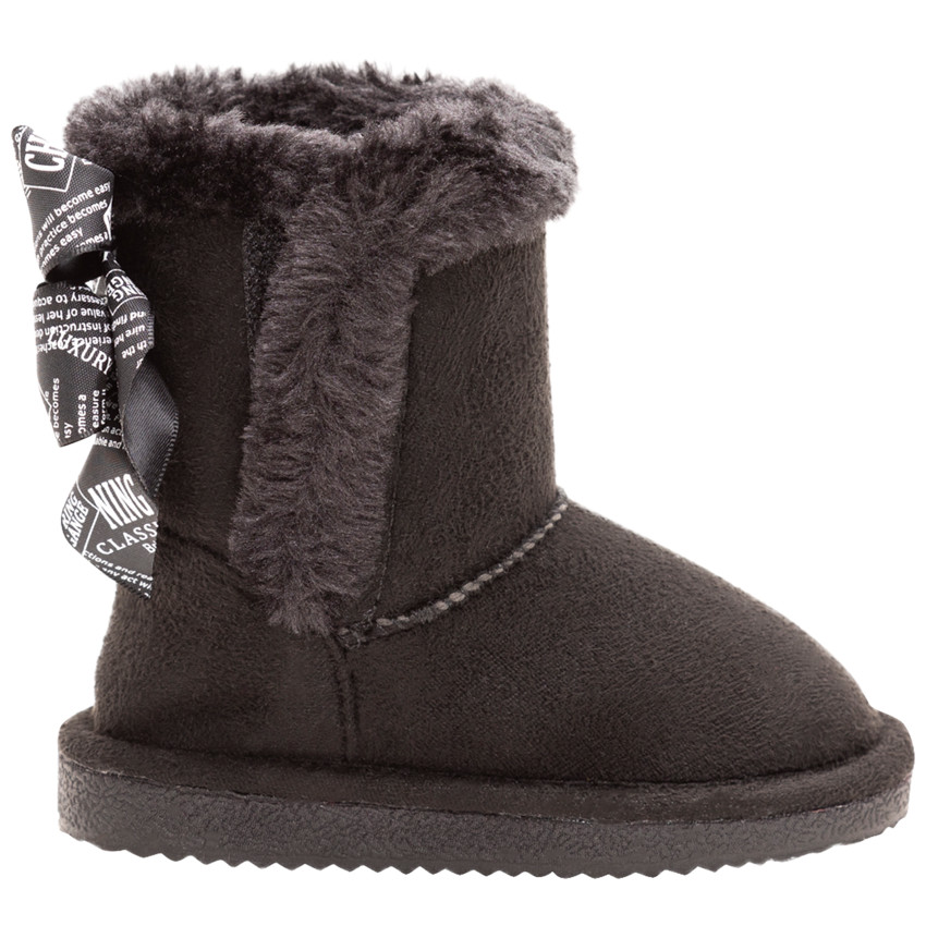 1/2 bottes fourrées avec noeuds imprimés en satin du 24 au 29 
