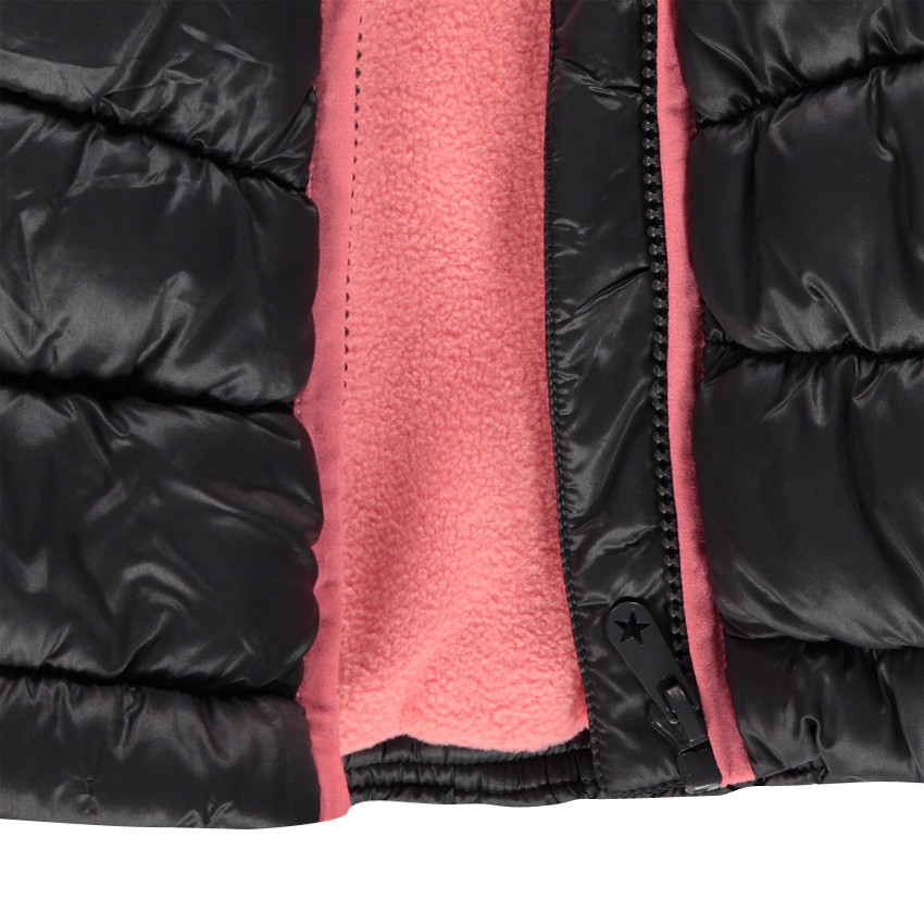 Doudoune matelassée ouatinée à capuche doublée micropolaire 