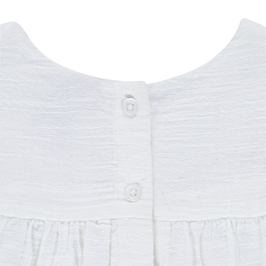 Tunique en coton avec broderies florales 