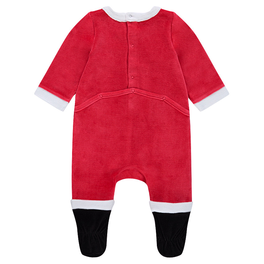 Dors-bien en velours façon costume Père Noël 