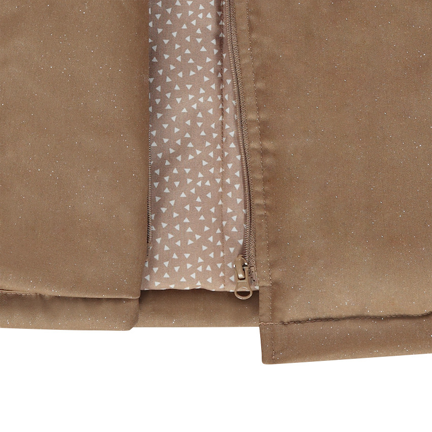 Junior - Trench en twill effet pailleté avec capuche amovible 