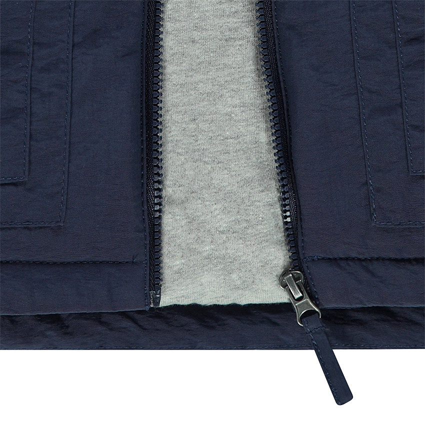 Parka à capuche ouatinée doublée jersey avec badges fantaisie 