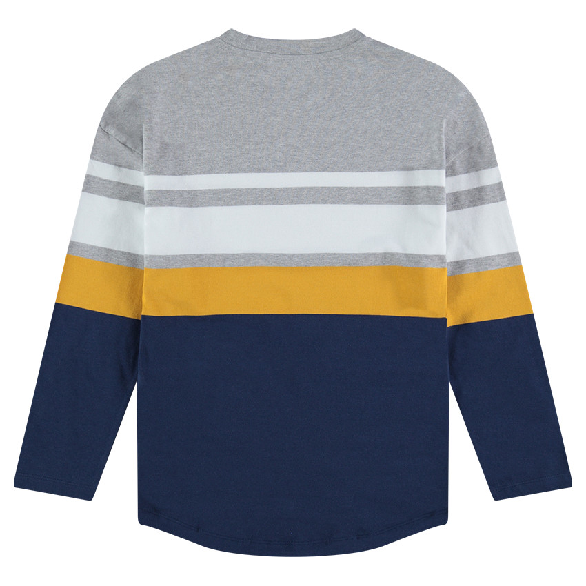 Junior - Tee-shirt manches longues avec bandes contrastées et poche 