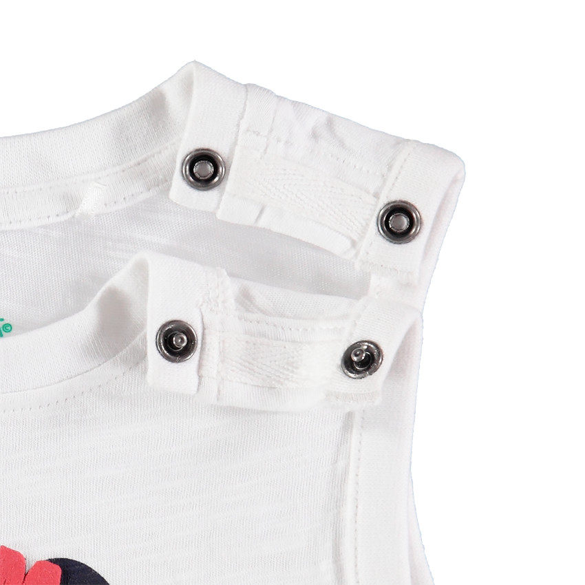 Débardeur en coton bio à bandes et Mickey Disney printé 