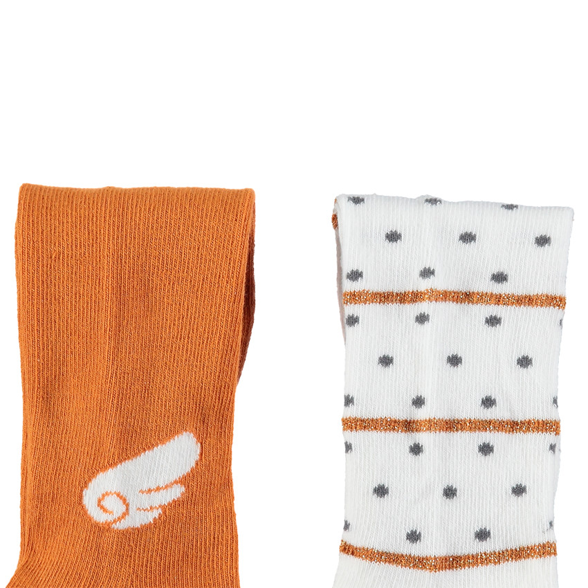 Lot de 2 collants épais avec motifs fantaisie en jacquard 