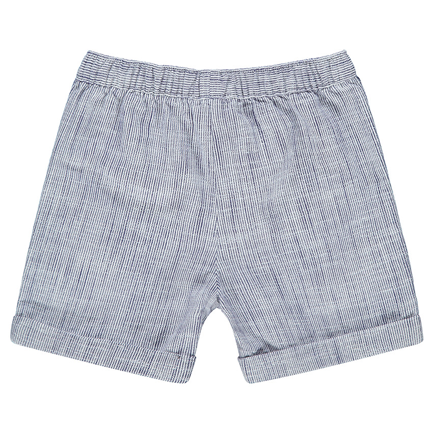 Short en maille mélangée avec bandes appliquées et broderie 