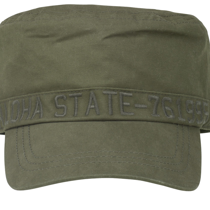 Casquette en twill unie avec inscriptions brodées 