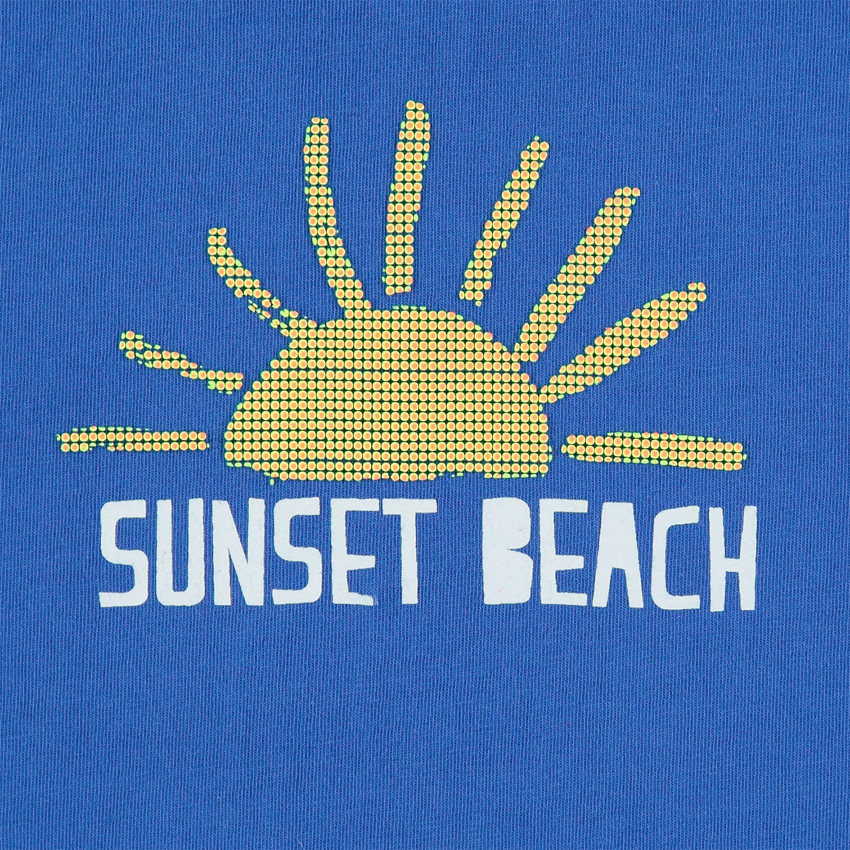 Tee-shirt manches longues en jersey avec soleil printé 