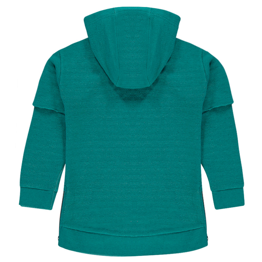 Junior - Sweat en molleton à capuche effet 2 en 1 avec message printé 