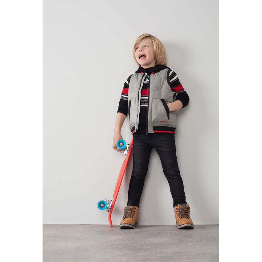 Doudoune sans manches avec poches et col esprit teddy 