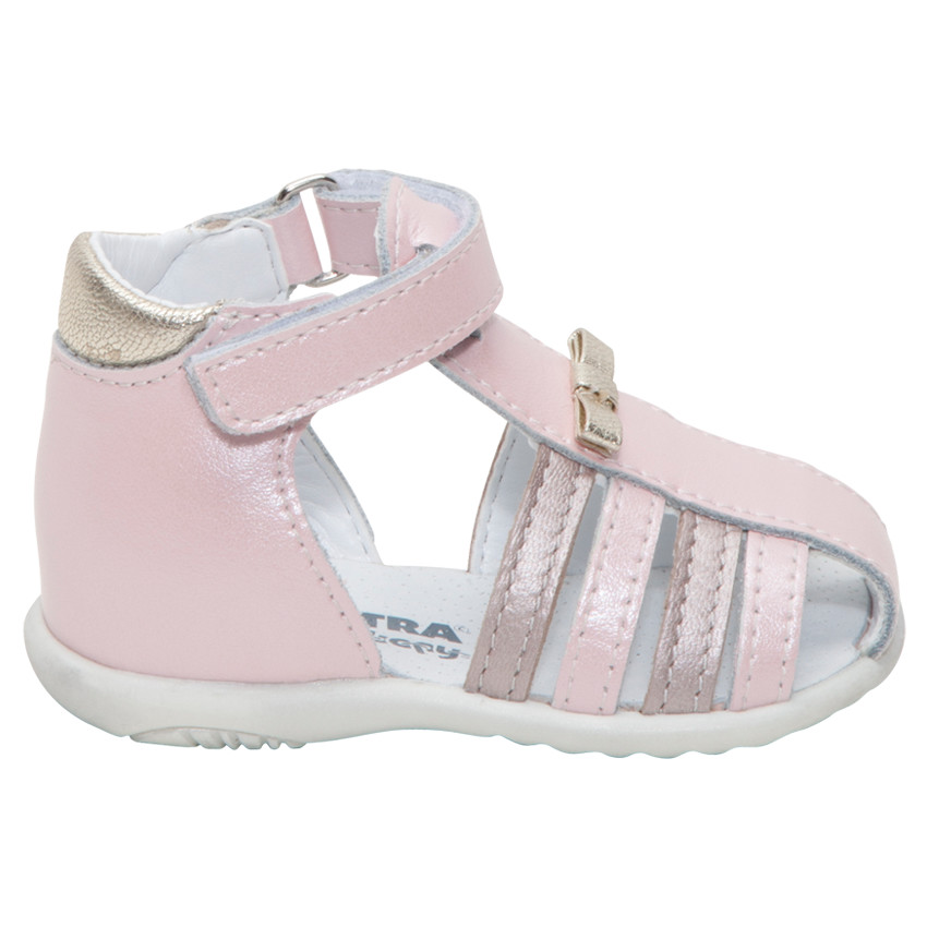 Nu-pieds irisés en cuir avec lanière à scratch 