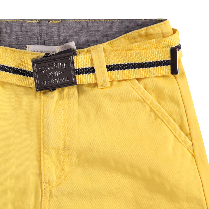 Junior - Bermuda en coton surteint avec ceinture amovible 