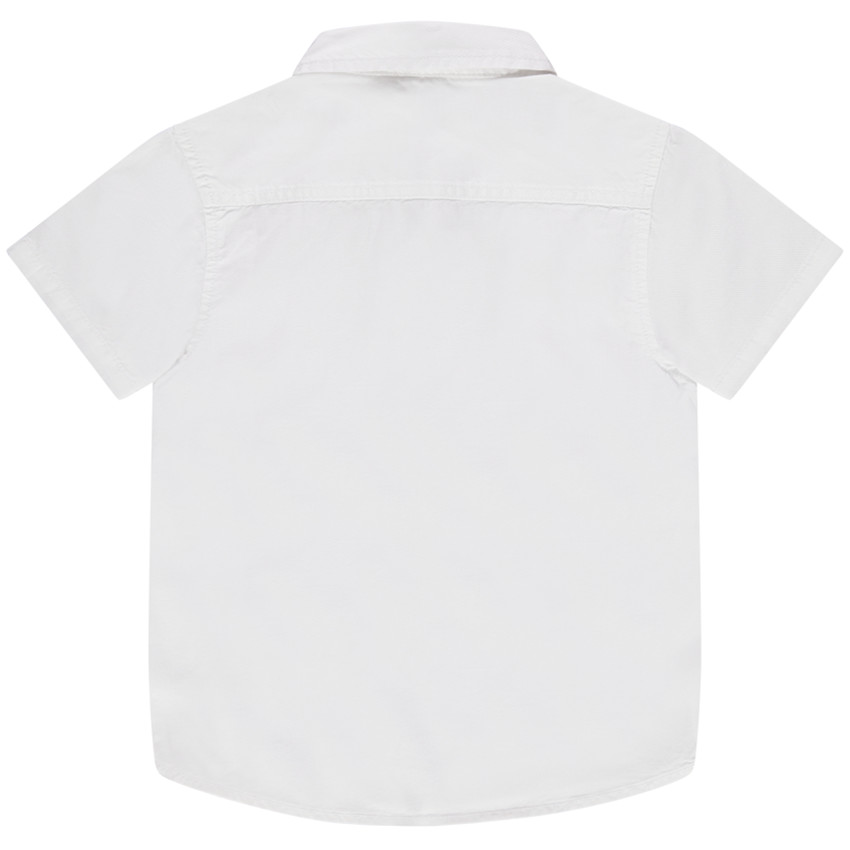 Chemise manches courtes blanche en coton 