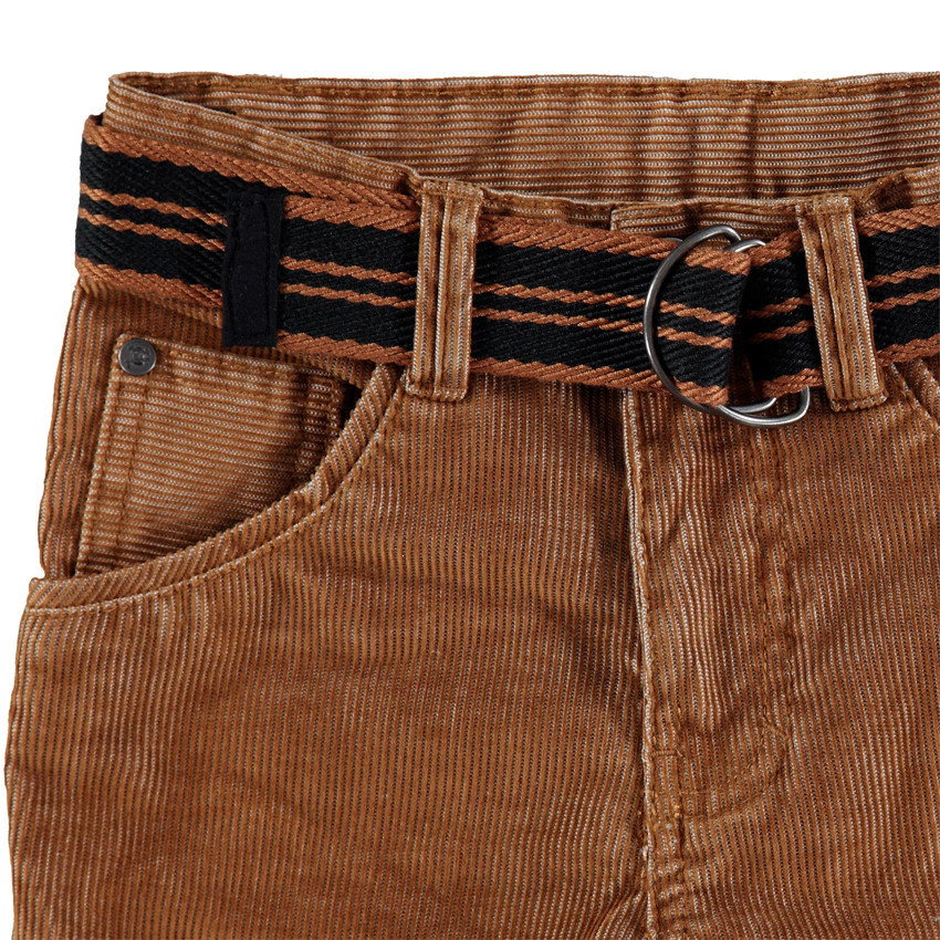 Pantalon en velours marron avec ceinture amovible  