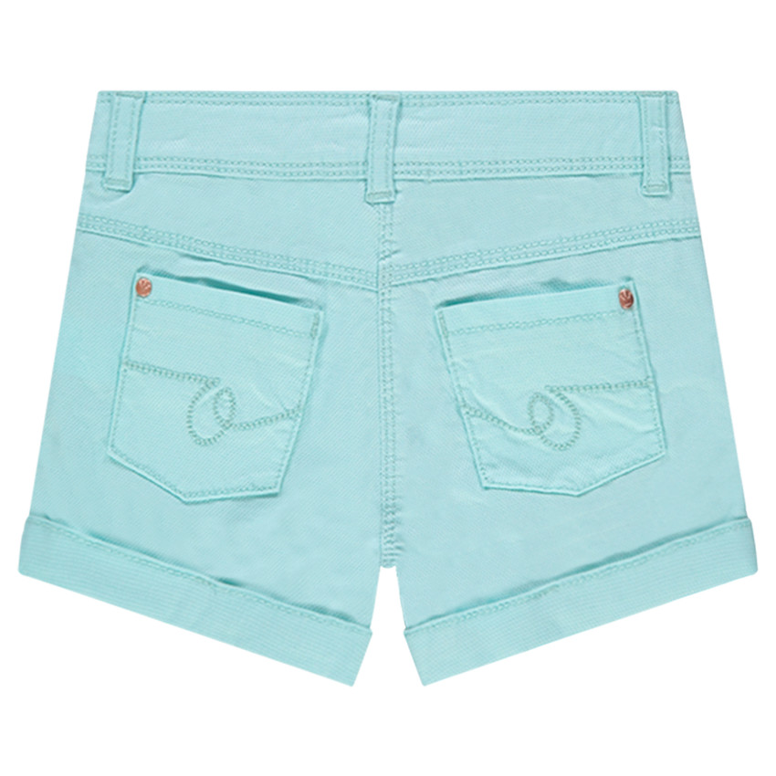 Short en coton fantaisie avec détails rose gold 