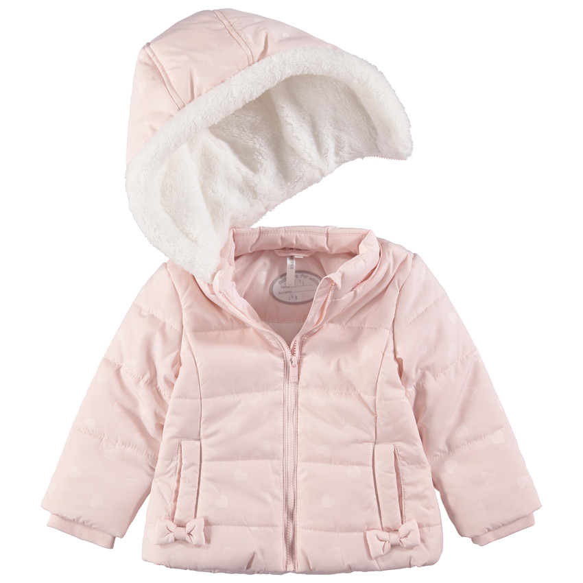 Doudoune matelassée doublée sherpa avec capuche amovible 