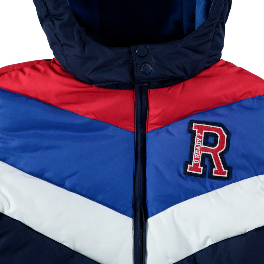 Junior - Doudoune matelassée à bandes contrastées doublée micropolaire 