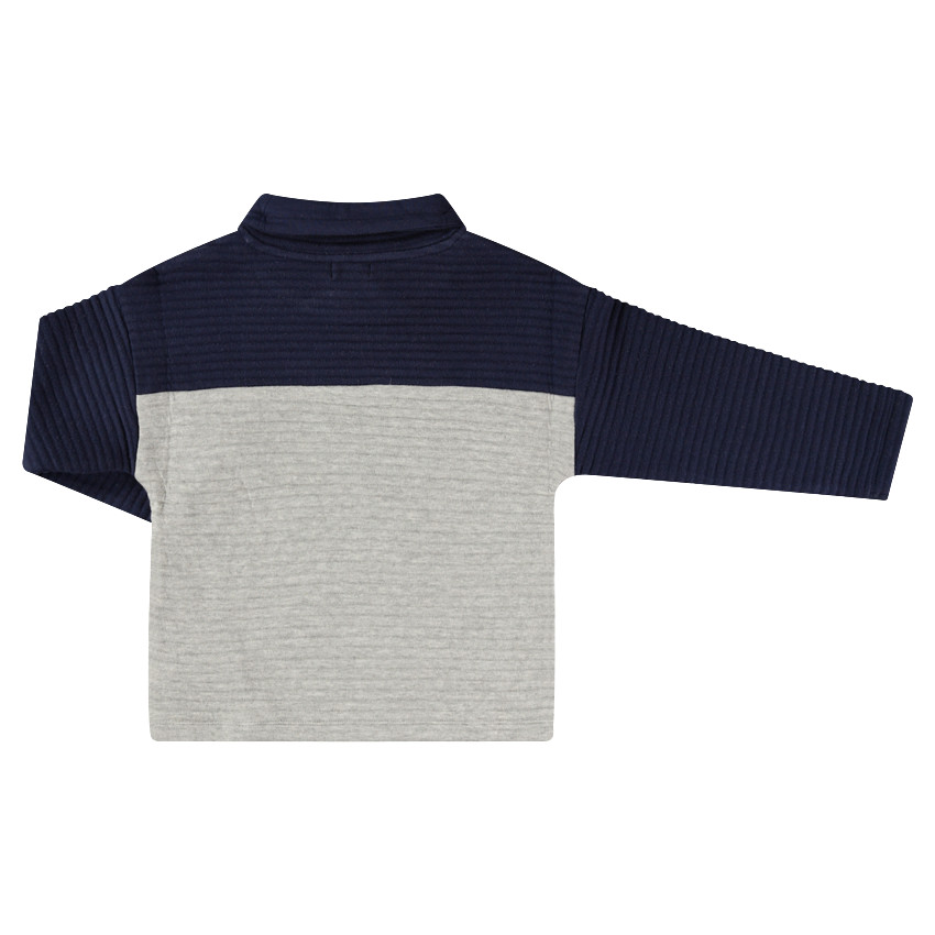 Sweat en molleton ottoman avec mot printé et zips en biais 