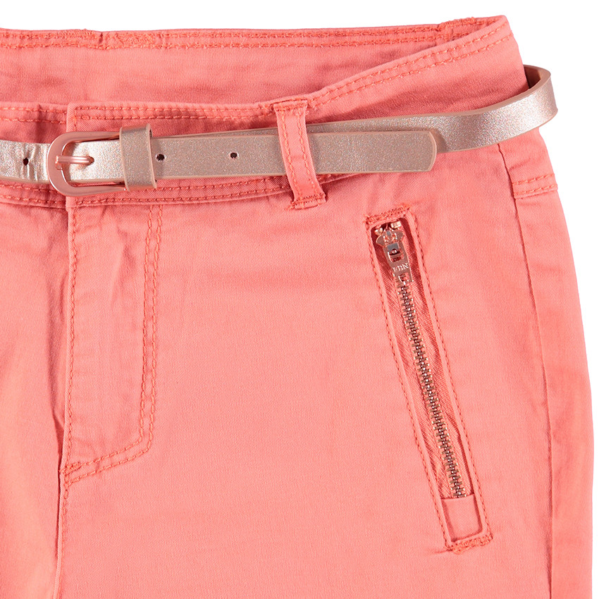 Junior - Pantalon en twill 7/8ème avec poches zippées 