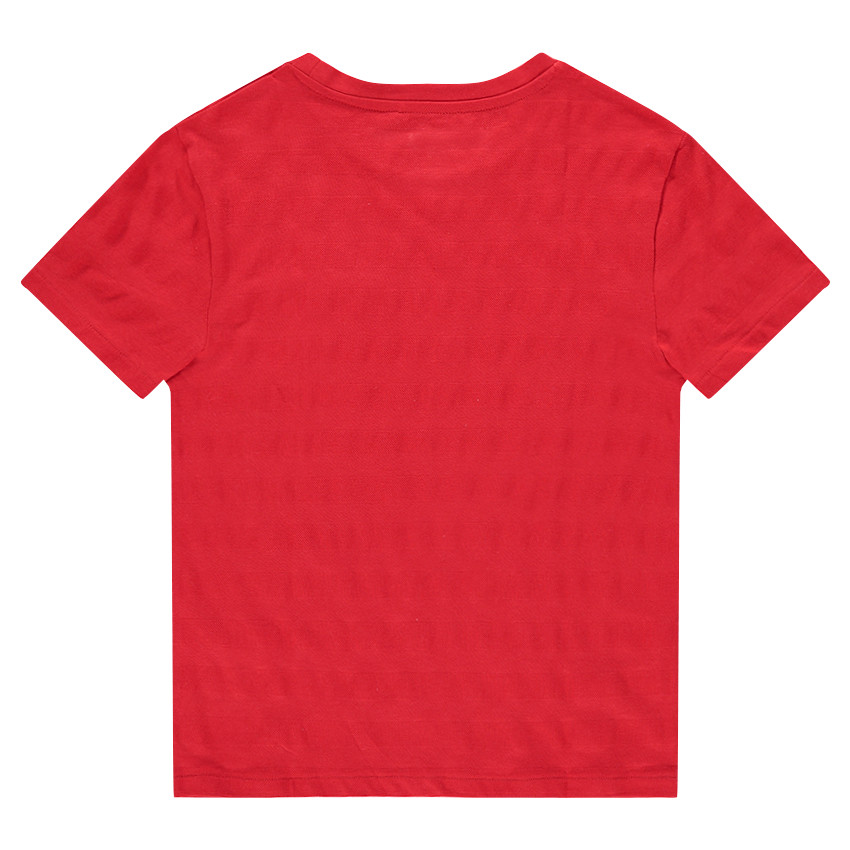 Tee-shirt manches courtes avec effet de rayures et poche 