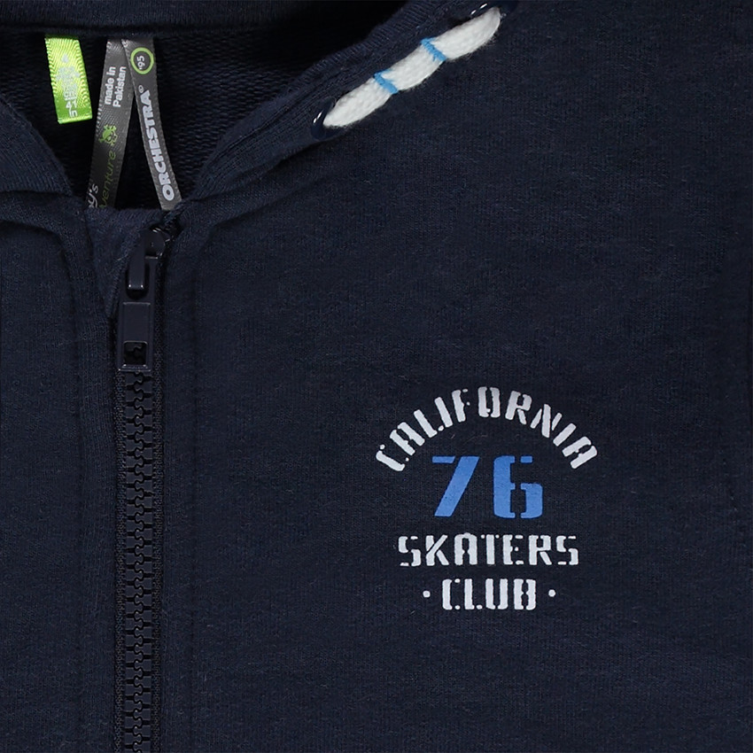 Gilet en molleton léger plus long au dos avec inscriptions printées 