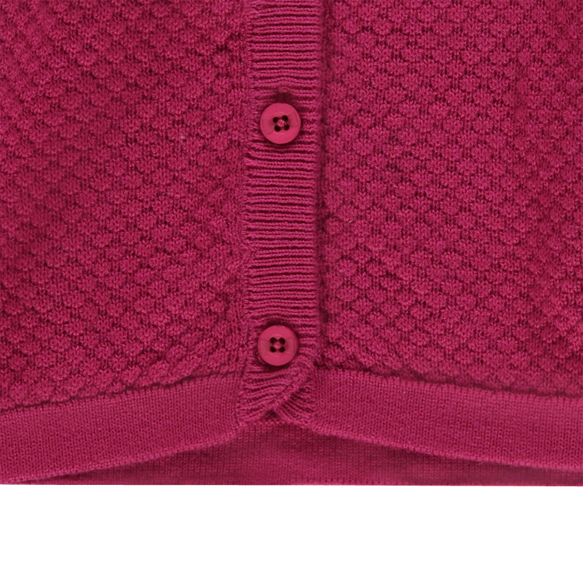 Gilet en tricot uni avec maille fantaisie 