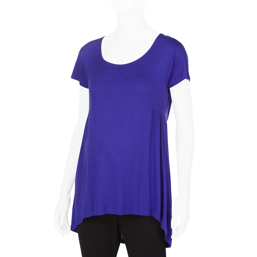 Tunique de grossesse manches courtes en slub 