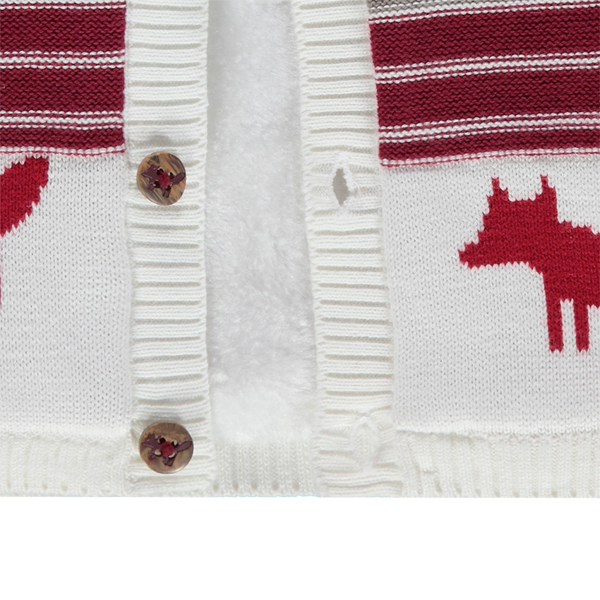 Gilet en tricot motif jacquard avec doublure sherpa 