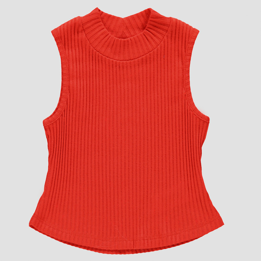 Top sans manches côtelé 
