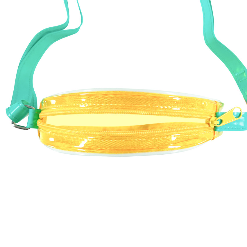 Sac bandoulière transparent forme citron 