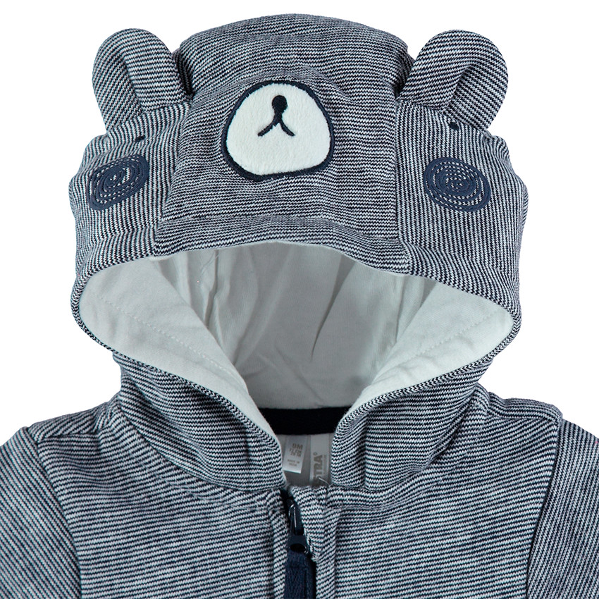 Combi-pilote en maille twistée avec doublure en jersey 